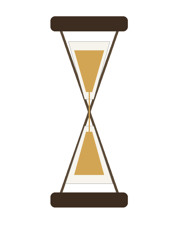 Hourglass showing urgency